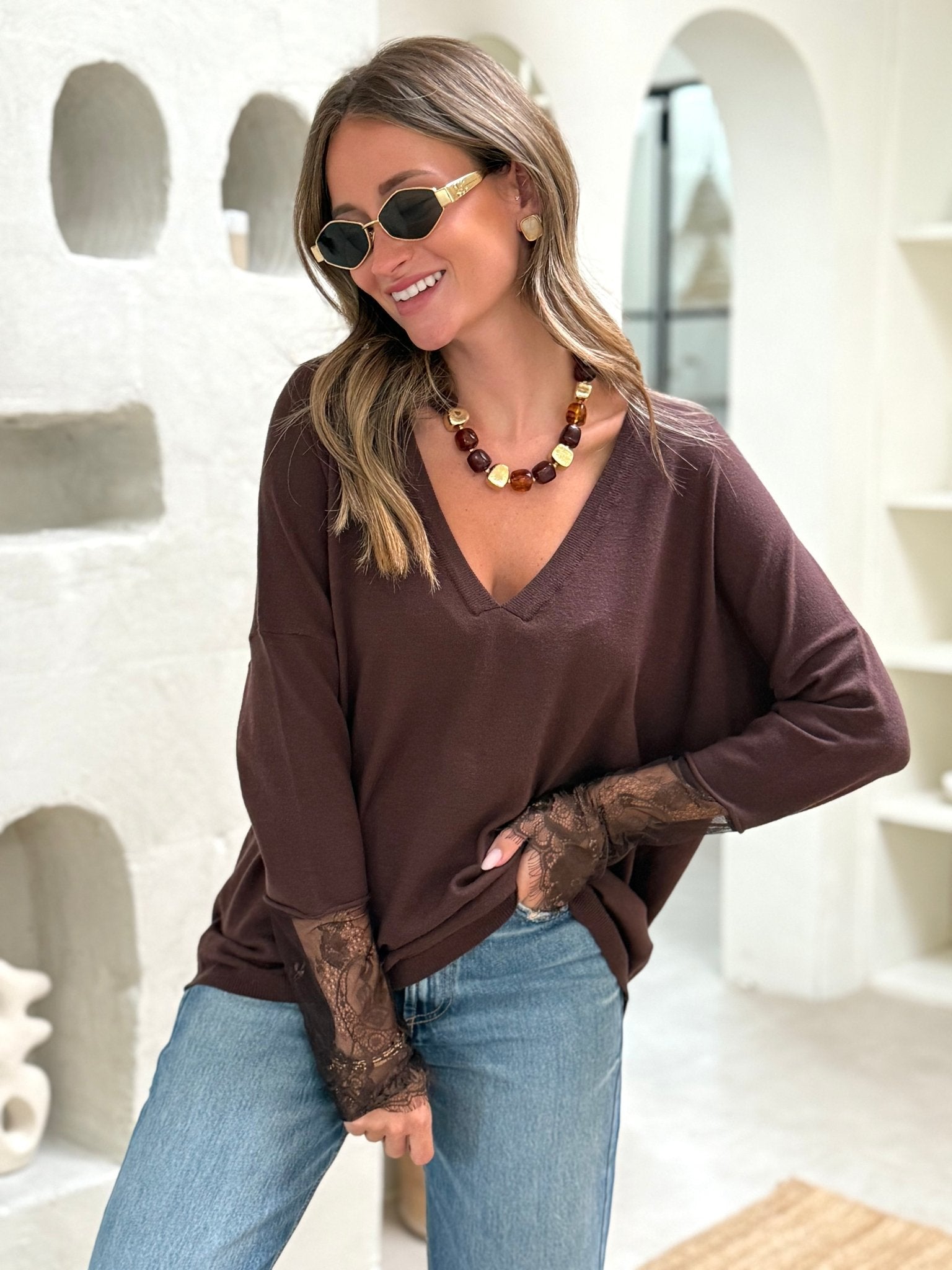 Le pull Edith marron